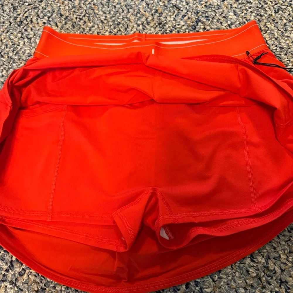 NWT ALO YOGA Match Point Skirt Bright Red